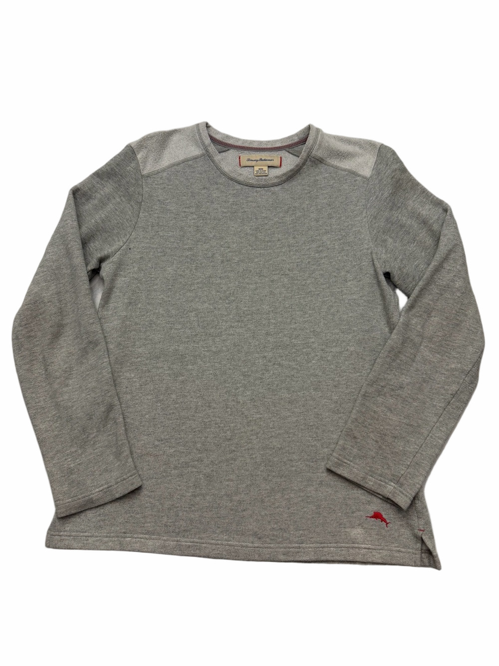 Tommy Bahama Gray Long Sleeve Crewneck Sweatshirt Subtle Logo Men Medium